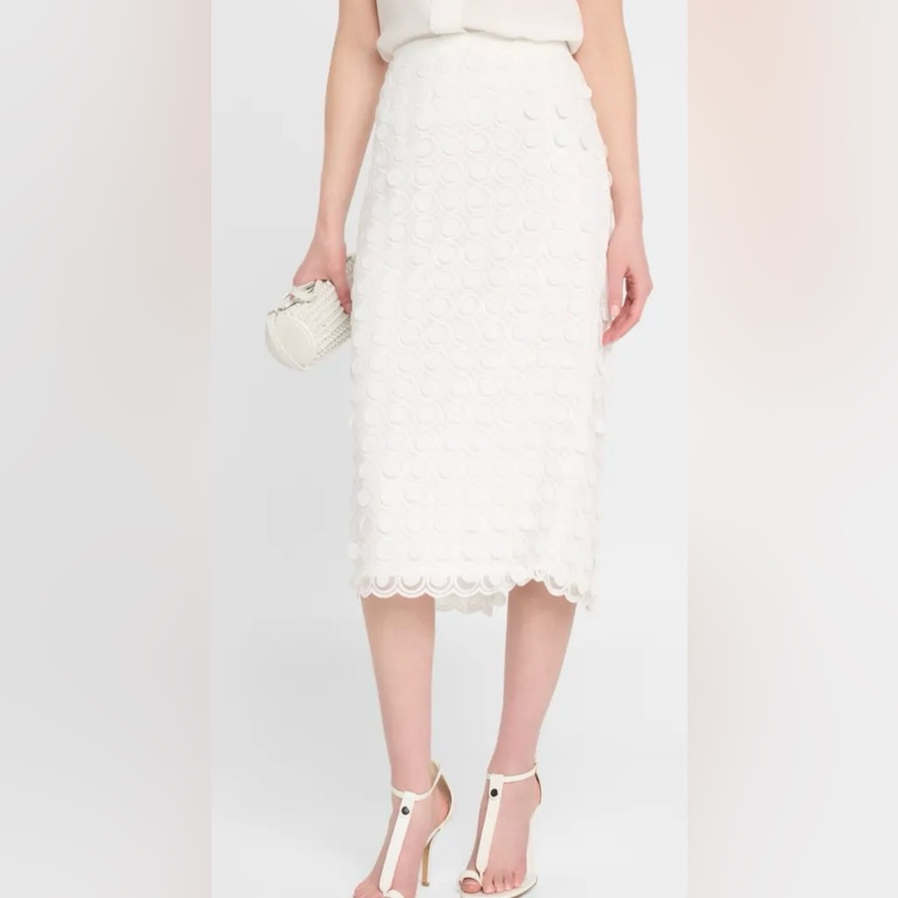 NEW Trina Turk Dita 2 Woven Paillette Midi Skirt NWT